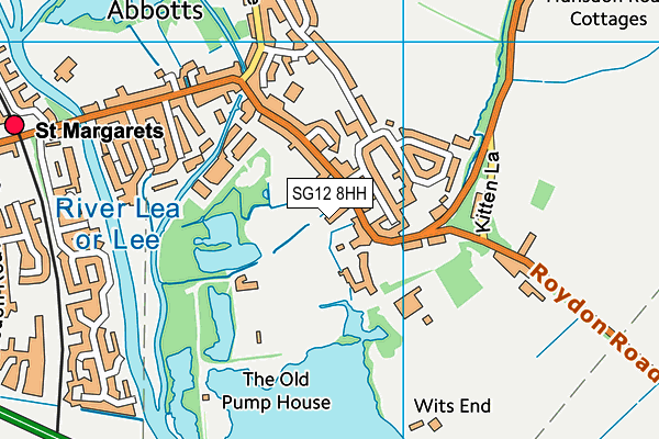 SG12 8HH map - OS VectorMap District (Ordnance Survey) SG12 8HH map - OS VectorMap District (Ordnance Survey)