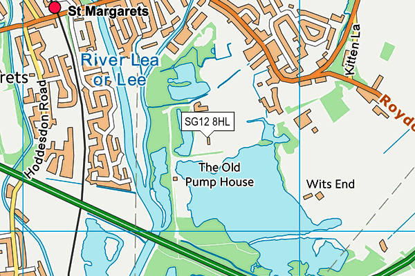 SG12 8HL map - OS VectorMap District (Ordnance Survey) SG12 8HL map - OS VectorMap District (Ordnance Survey)