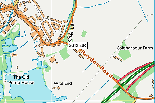 SG12 8JR map - OS VectorMap District (Ordnance Survey) SG12 8JR map - OS VectorMap District (Ordnance Survey)