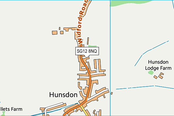 SG12 8NQ map - OS VectorMap District (Ordnance Survey)