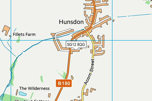 SG12 8QG map - OS VectorMap District (Ordnance Survey) SG12 8QG map - OS VectorMap District (Ordnance Survey)