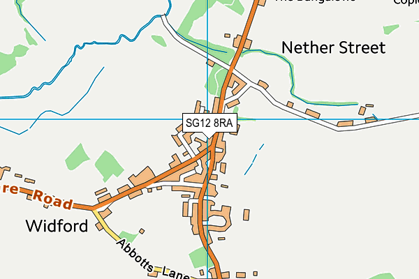 SG12 8RA map - OS VectorMap District (Ordnance Survey) SG12 8RA map - OS VectorMap District (Ordnance Survey)