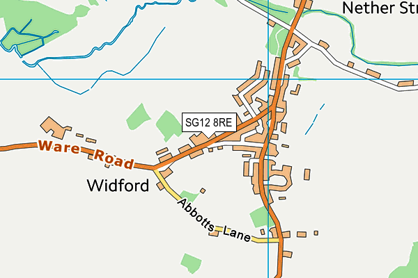 SG12 8RE map - OS VectorMap District (Ordnance Survey) SG12 8RE map - OS VectorMap District (Ordnance Survey)