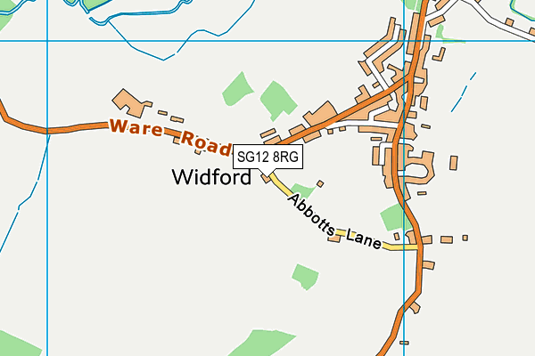 SG12 8RG map - OS VectorMap District (Ordnance Survey) SG12 8RG map - OS VectorMap District (Ordnance Survey)