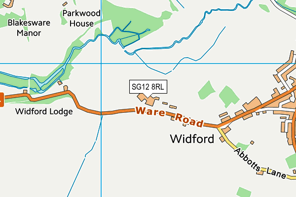 SG12 8RL map - OS VectorMap District (Ordnance Survey) SG12 8RL map - OS VectorMap District (Ordnance Survey)