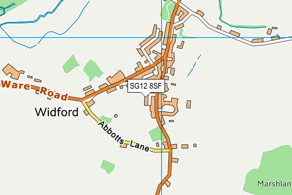 SG12 8SF map - OS VectorMap District (Ordnance Survey) SG12 8SF map - OS VectorMap District (Ordnance Survey)
