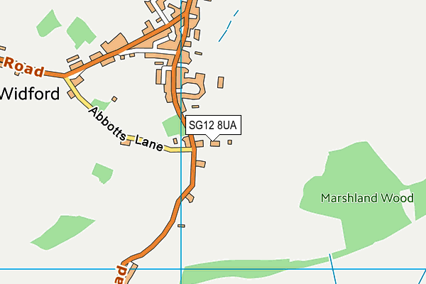 SG12 8UA map - OS VectorMap District (Ordnance Survey) SG12 8UA map - OS VectorMap District (Ordnance Survey)