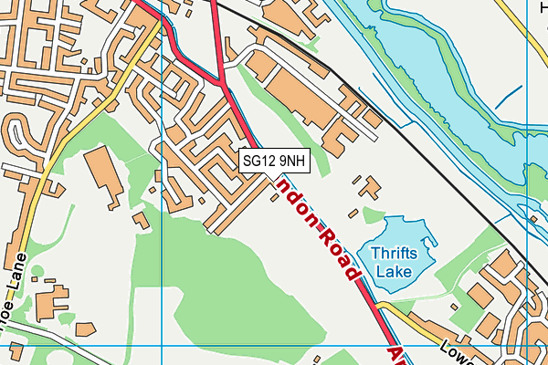 SG12 9NH map - OS VectorMap District (Ordnance Survey) SG12 9NH map - OS VectorMap District (Ordnance Survey)