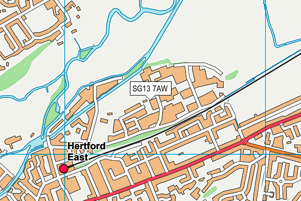 SG13 7AW map - OS VectorMap District (Ordnance Survey) SG13 7AW map - OS VectorMap District (Ordnance Survey)