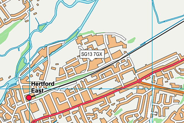 SG13 7GX map - OS VectorMap District (Ordnance Survey) SG13 7GX map - OS VectorMap District (Ordnance Survey)