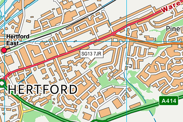 SG13 7JR map - OS VectorMap District (Ordnance Survey) SG13 7JR map - OS VectorMap District (Ordnance Survey)