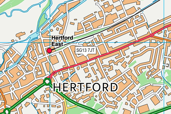 SG13 7JT map - OS VectorMap District (Ordnance Survey) SG13 7JT map - OS VectorMap District (Ordnance Survey)