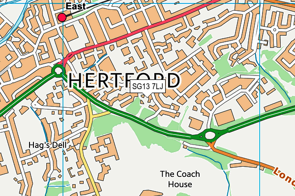 SG13 7LJ map - OS VectorMap District (Ordnance Survey) SG13 7LJ map - OS VectorMap District (Ordnance Survey)