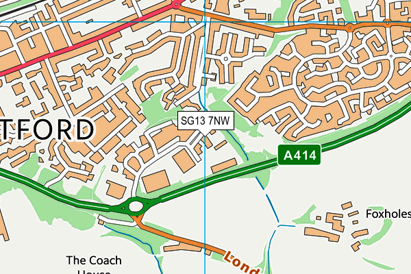 SG13 7NW map - OS VectorMap District (Ordnance Survey) SG13 7NW map - OS VectorMap District (Ordnance Survey)