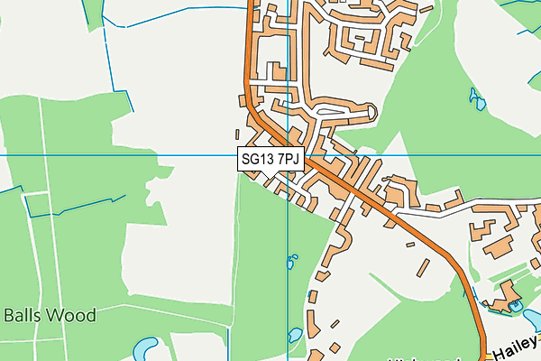 SG13 7PJ map - OS VectorMap District (Ordnance Survey) SG13 7PJ map - OS VectorMap District (Ordnance Survey)
