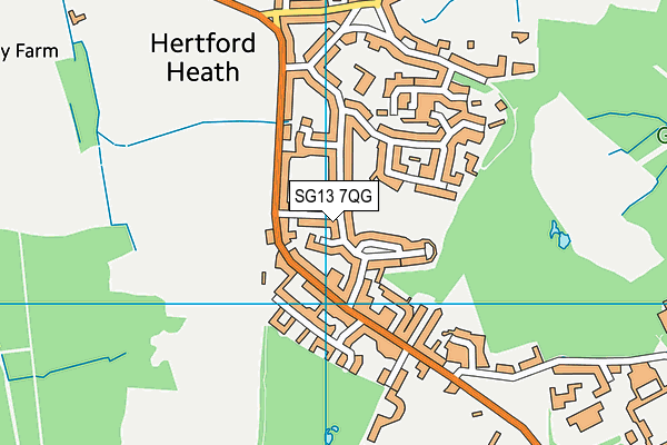 SG13 7QG map - OS VectorMap District (Ordnance Survey) SG13 7QG map - OS VectorMap District (Ordnance Survey)