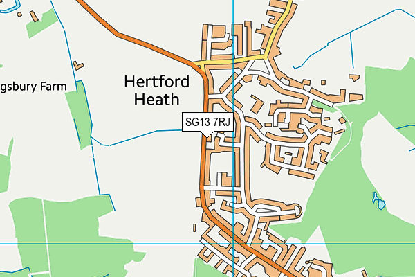 SG13 7RJ map - OS VectorMap District (Ordnance Survey)