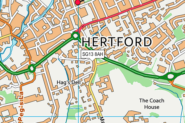 SG13 8AH map - OS VectorMap District (Ordnance Survey) SG13 8AH map - OS VectorMap District (Ordnance Survey)