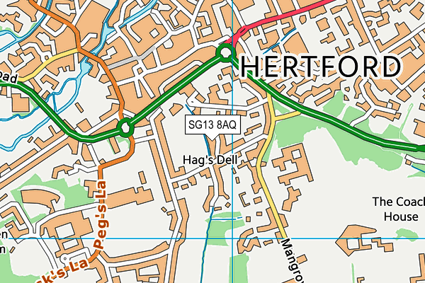 SG13 8AQ map - OS VectorMap District (Ordnance Survey)