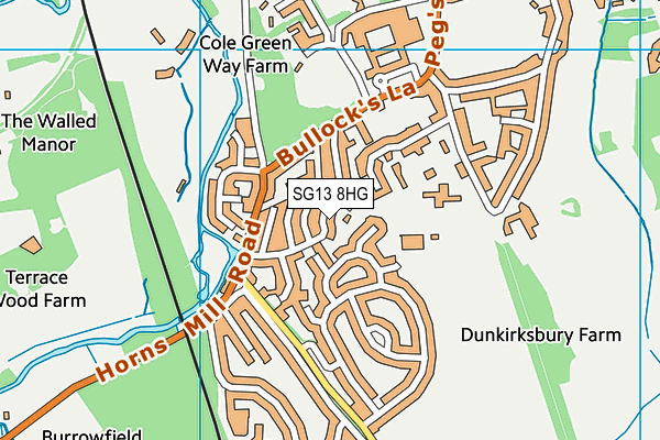 SG13 8HG map - OS VectorMap District (Ordnance Survey) SG13 8HG map - OS VectorMap District (Ordnance Survey)