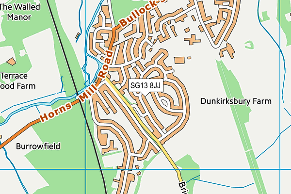 SG13 8JJ map - OS VectorMap District (Ordnance Survey) SG13 8JJ map - OS VectorMap District (Ordnance Survey)