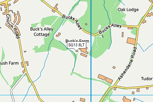 SG13 8LT map - OS VectorMap District (Ordnance Survey) SG13 8LT map - OS VectorMap District (Ordnance Survey)