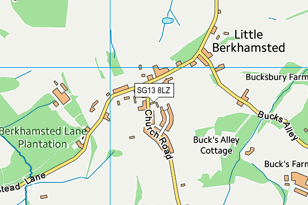 SG13 8LZ map - OS VectorMap District (Ordnance Survey) SG13 8LZ map - OS VectorMap District (Ordnance Survey)