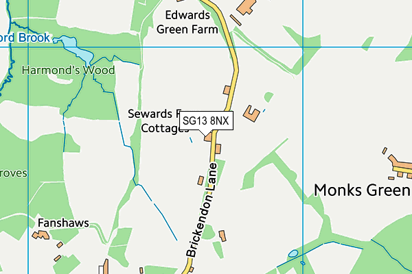 SG13 8NX map - OS VectorMap District (Ordnance Survey) SG13 8NX map - OS VectorMap District (Ordnance Survey)