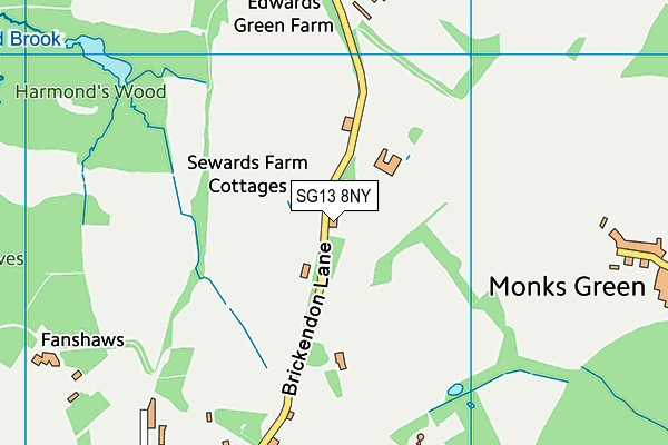 SG13 8NY map - OS VectorMap District (Ordnance Survey) SG13 8NY map - OS VectorMap District (Ordnance Survey)