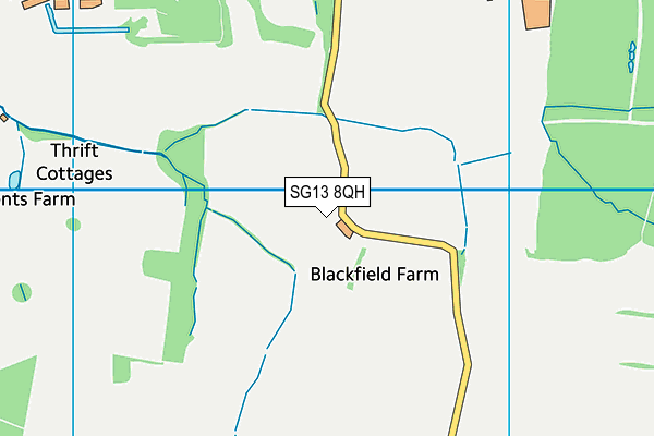SG13 8QH map - OS VectorMap District (Ordnance Survey)