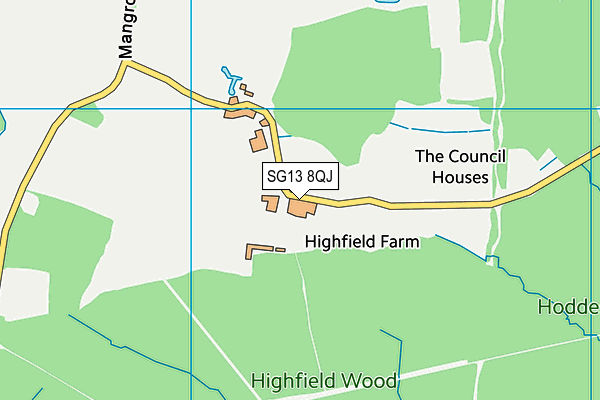 SG13 8QJ map - OS VectorMap District (Ordnance Survey) SG13 8QJ map - OS VectorMap District (Ordnance Survey)