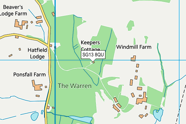 SG13 8QU map - OS VectorMap District (Ordnance Survey) SG13 8QU map - OS VectorMap District (Ordnance Survey)