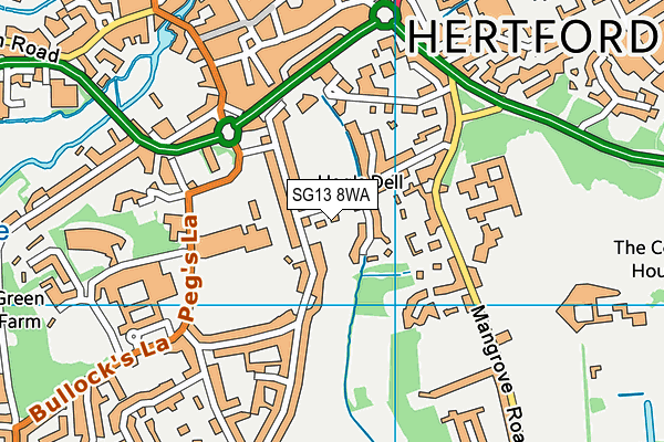 SG13 8WA map - OS VectorMap District (Ordnance Survey) SG13 8WA map - OS VectorMap District (Ordnance Survey)