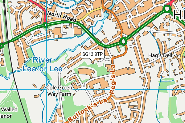 SG13 9TP map - OS VectorMap District (Ordnance Survey) SG13 9TP map - OS VectorMap District (Ordnance Survey)