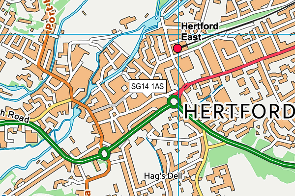 SG14 1AS map - OS VectorMap District (Ordnance Survey) SG14 1AS map - OS VectorMap District (Ordnance Survey)