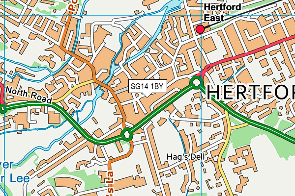 SG14 1BY map - OS VectorMap District (Ordnance Survey) SG14 1BY map - OS VectorMap District (Ordnance Survey)