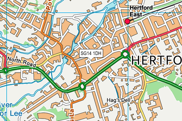 SG14 1DH map - OS VectorMap District (Ordnance Survey) SG14 1DH map - OS VectorMap District (Ordnance Survey)
