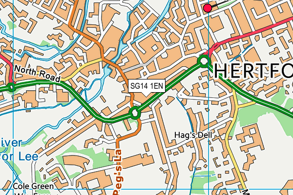 SG14 1EN map - OS VectorMap District (Ordnance Survey) SG14 1EN map - OS VectorMap District (Ordnance Survey)