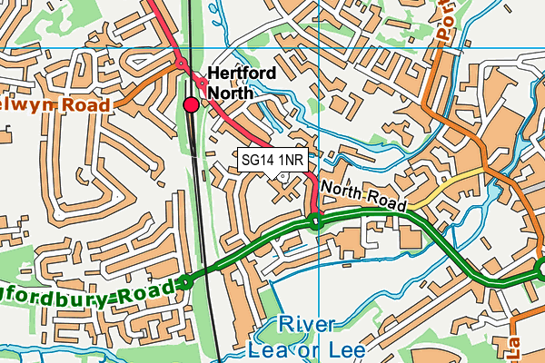 SG14 1NR map - OS VectorMap District (Ordnance Survey) SG14 1NR map - OS VectorMap District (Ordnance Survey)
