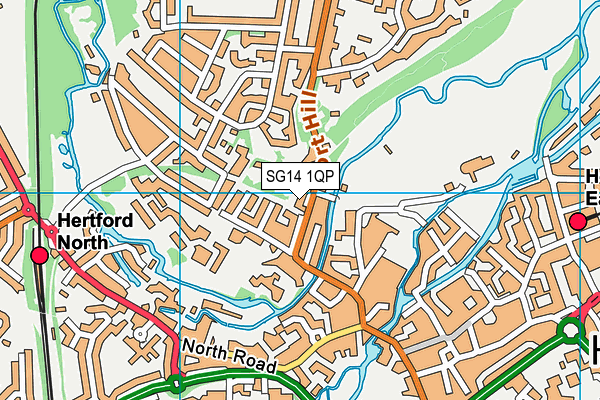 SG14 1QP map - OS VectorMap District (Ordnance Survey) SG14 1QP map - OS VectorMap District (Ordnance Survey)
