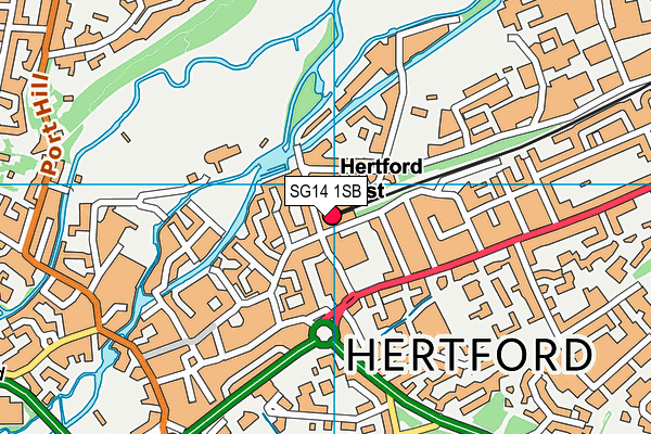 SG14 1SB map - OS VectorMap District (Ordnance Survey) SG14 1SB map - OS VectorMap District (Ordnance Survey)