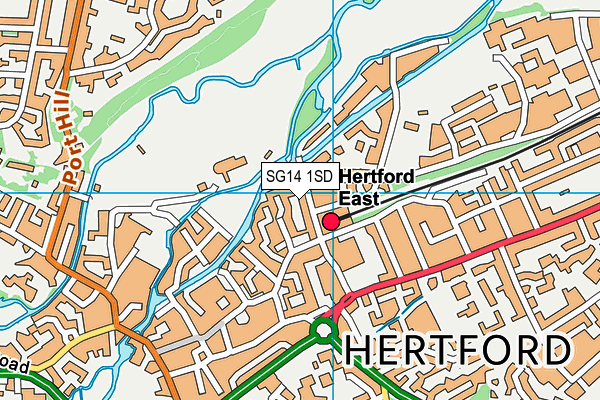 SG14 1SD map - OS VectorMap District (Ordnance Survey) SG14 1SD map - OS VectorMap District (Ordnance Survey)