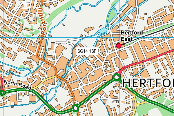 SG14 1SF map - OS VectorMap District (Ordnance Survey) SG14 1SF map - OS VectorMap District (Ordnance Survey)