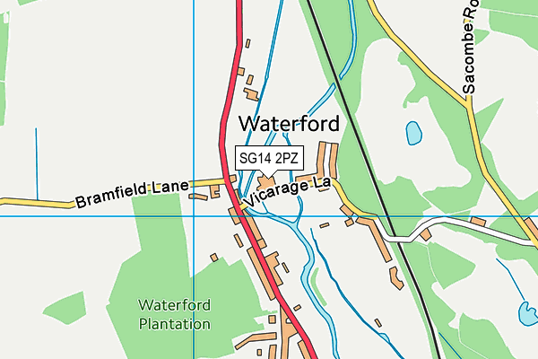SG14 2PZ map - OS VectorMap District (Ordnance Survey) SG14 2PZ map - OS VectorMap District (Ordnance Survey)