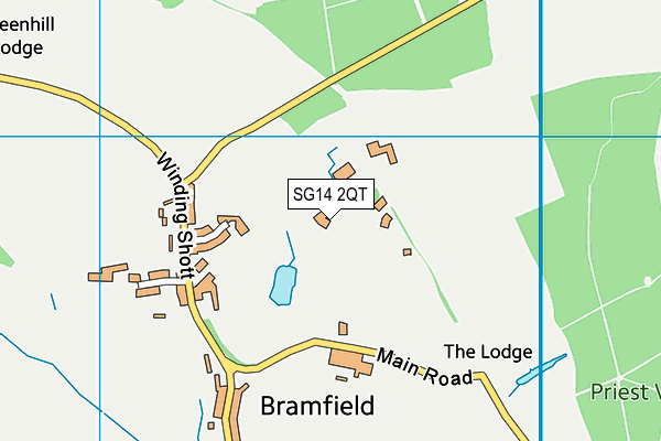 SG14 2QT map - OS VectorMap District (Ordnance Survey) SG14 2QT map - OS VectorMap District (Ordnance Survey)