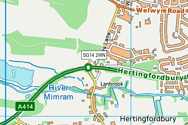 SG14 2WN map - OS VectorMap District (Ordnance Survey) SG14 2WN map - OS VectorMap District (Ordnance Survey)