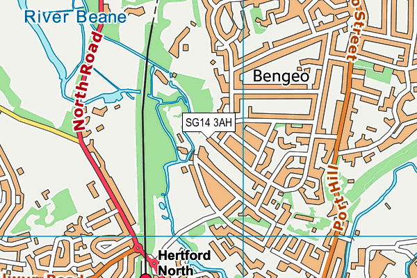 SG14 3AH map - OS VectorMap District (Ordnance Survey) SG14 3AH map - OS VectorMap District (Ordnance Survey)