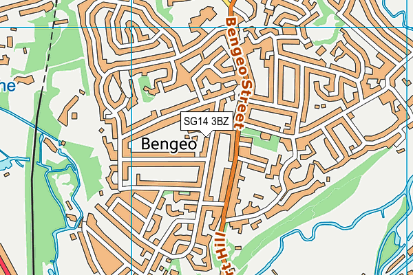 SG14 3BZ map - OS VectorMap District (Ordnance Survey) SG14 3BZ map - OS VectorMap District (Ordnance Survey)