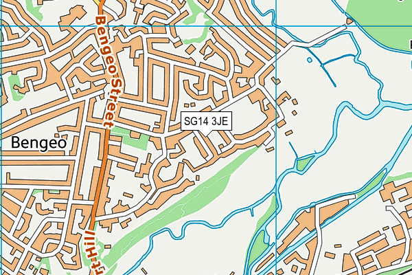 SG14 3JE map - OS VectorMap District (Ordnance Survey) SG14 3JE map - OS VectorMap District (Ordnance Survey)