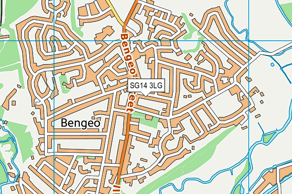 SG14 3LG map - OS VectorMap District (Ordnance Survey) SG14 3LG map - OS VectorMap District (Ordnance Survey)